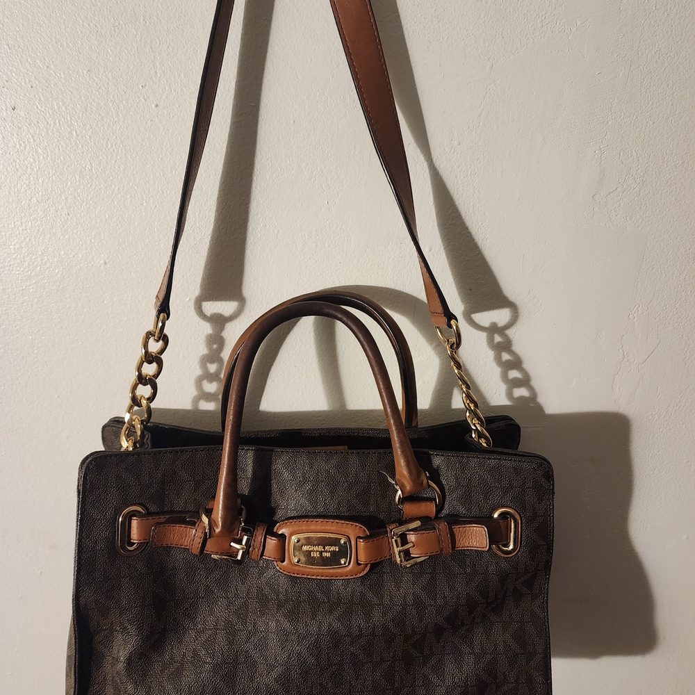 Michael Kors Brown and Tan Handbag
